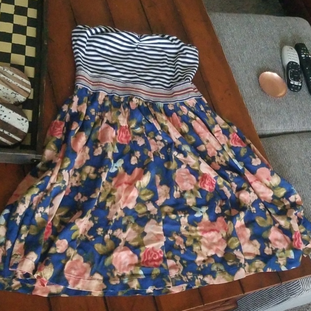 Multi pattern summer dress crop